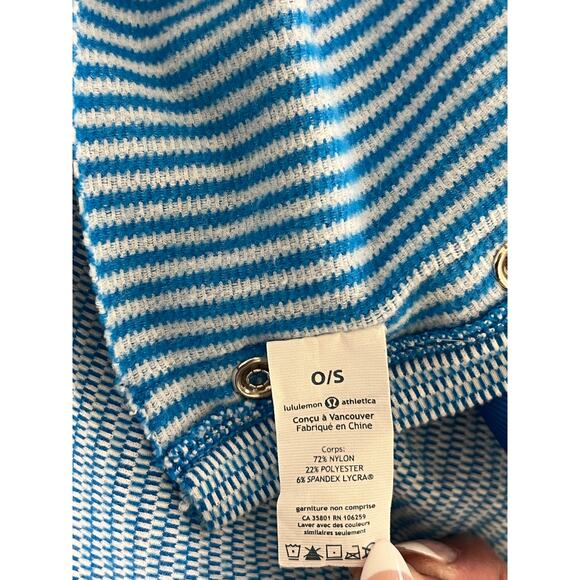 Lululemon Blue Striped Vinyasa Button Scarf Wrap One Size - Picture 12 of 16